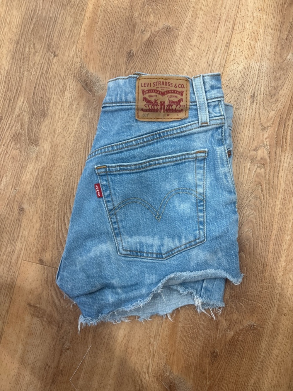 Levi's Vintage Light Blue Cutoff Denim Shorts